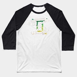 Gemini Bones - Black Outline Baseball T-Shirt